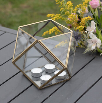 Recycled Metal Hexagonal Candle Holders, 5 of 6