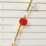 Bell And Pom Pom Christmas Garland With LED, thumbnail 4 of 6