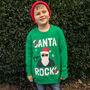 Santa Rocks Boys' Christmas Jumper, thumbnail 1 of 4