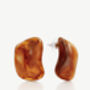 Tortoiseshell Brown Resin Earrings, thumbnail 2 of 5