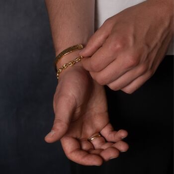 Gold Mariner Link Anchor Chain Bracelet For Men, 8 of 12