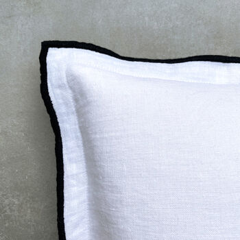 Laurie Linen Embroidered Cushion, 3 of 8
