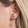 Feather Sleeper Earrings Gold Plated, thumbnail 2 of 3