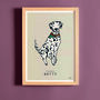 Dalmatian Personalised Fine Art Print, thumbnail 2 of 4