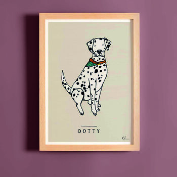 Dalmatian Personalised Fine Art Print, 2 of 4