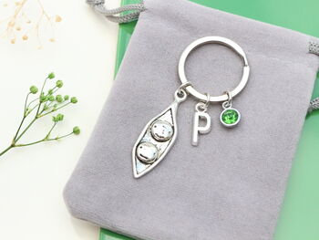 Two Peas In A Pod Personalised Keyring, 6 of 9