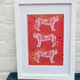 A5 Recycled Red Tiger Art Print, thumbnail 2 of 5