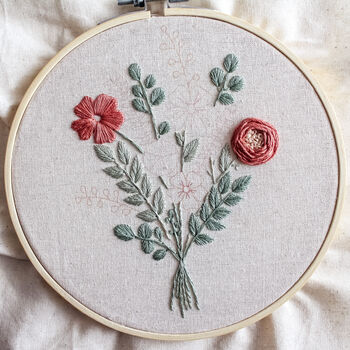 Floral Bouquet Hand Embroidery Kit, 3 of 3
