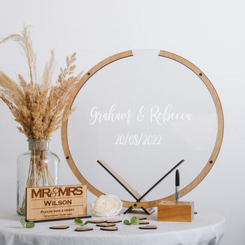 Personalised Alternative Wedding Circle Guest Book, 9 of 10
