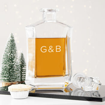 Personalised Luxury Initials Glass Decanter, 2 of 4
