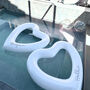 Personalised White Heart Pool Float, thumbnail 4 of 6