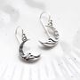 Sterling Silver Lunar Earrings, thumbnail 4 of 5