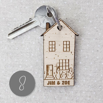 New Home Keyring Personalised Gift Housewarming, 8 of 9
