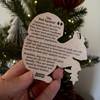 Woodland Squirrel Wooden Decoration Keepsake, 2 of 4