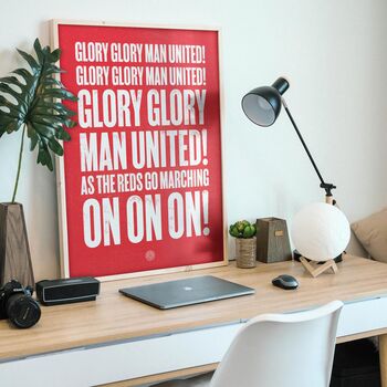 Manchester United 'Glory Glory' Football Song Print, 2 of 3