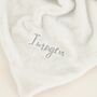 Personalised Light Grey Super Soft Bunny Comforter, thumbnail 3 of 5
