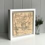 Personalised Heart Location Map Print On Wood, thumbnail 7 of 10