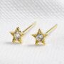 Sterling Silver Crystal Star Stud Earrings, thumbnail 5 of 6