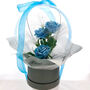 Congratulations Baby Boy Floral Gift In A Balloon, thumbnail 2 of 4