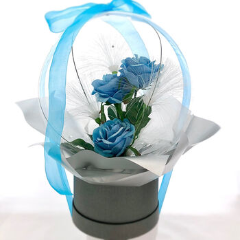 Congratulations Baby Boy Floral Gift In A Balloon, 2 of 4