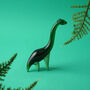 Hand Blown Glass Brontosaurus Dinosaur Ornament, thumbnail 1 of 2