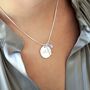 Disc Bar And Birthstone Sterling Silver Slider Necklace, thumbnail 4 of 9