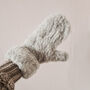Grey Merino Wool Cloud Mittens, thumbnail 3 of 7