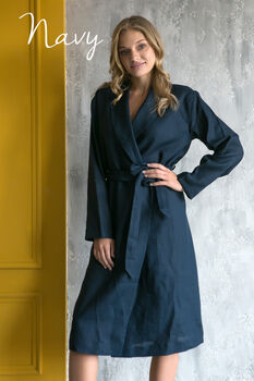 Linen Robe For Women | Luxury Dressing Gown, 7 of 12