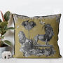 Lion Cushion In Honey Gold, thumbnail 1 of 6