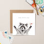 Raccoon Valentine's Card, thumbnail 1 of 2