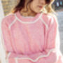 Pink Piped Detail Knit Jumper, thumbnail 4 of 6