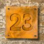 Corten Steel House Number Double Layer, thumbnail 2 of 10