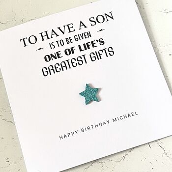 Personalised Son Birthday Card Greatest Gift, 2 of 3