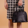 Luxury Mock Crocodile Leather Tote Bag 'Rosa Croco', thumbnail 1 of 12
