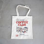 Coffee Club Tote Bag, Cotton Shoulder Bag, thumbnail 12 of 12