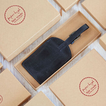 Personalised Leather Luggage Tag, 8 of 12