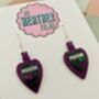 Poison Glitter Resin Earrings/ Gothic Jewellery Small Sparkly Poison Earrings / Vintage Apothecary Jewellery / Gift For Her Small Sparkly Villain Accessory, thumbnail 5 of 6