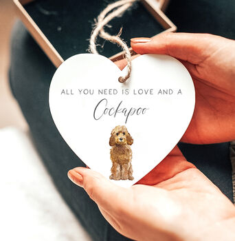 'Love And A Cockapoo' Dog Lover Gift, 4 of 4