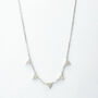 Sterling Silver Pavé Triangles Necklace, thumbnail 6 of 8