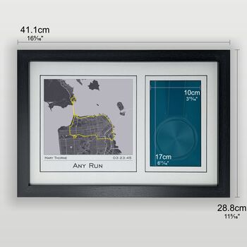 Personalised Great North Run Medal And Map Display Frame – Great North Runner Gift, 3 of 9