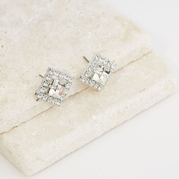 Swarovski Crystal Square Shaped Earrings, 4 of 6