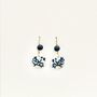 Statement Blue And White Floral Handmade Dangle Earrings, thumbnail 4 of 6