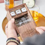 Personalised Premium Walnut Whisky Glass And Cube Set, thumbnail 2 of 5