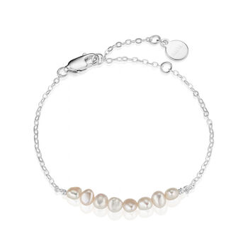 Baroque Pearl Bracelet – Adjustable Sterling Silver Girls Jewellery | Christening, Flower Girl, Communion Gift, 2 of 4