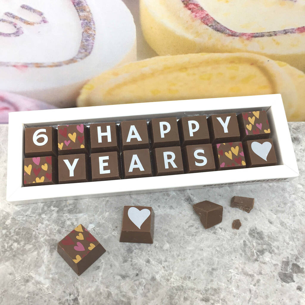 Chocolate Anniversary Gift With Personalised Year, 1 of 12
