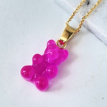 Pink Gummy Bear Necklace, 2 of 4