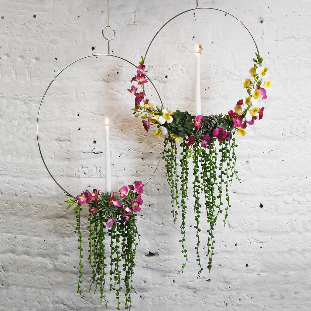 Silver Hoop Candle Stick Holder By The Contemporary Home