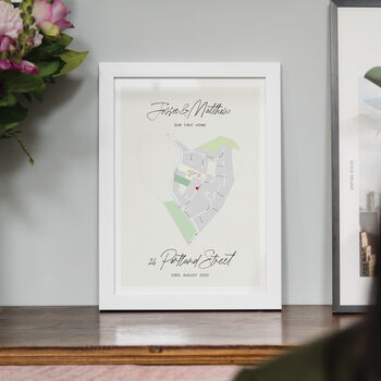 Personalised New Home Map Print, 5 of 5