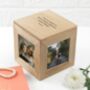 Personalised Oak Wedding Photo Cube, thumbnail 4 of 7