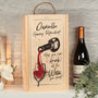 Happy Retirement Double Wine Bottle Box And Glass Gift Set, thumbnail 3 of 5